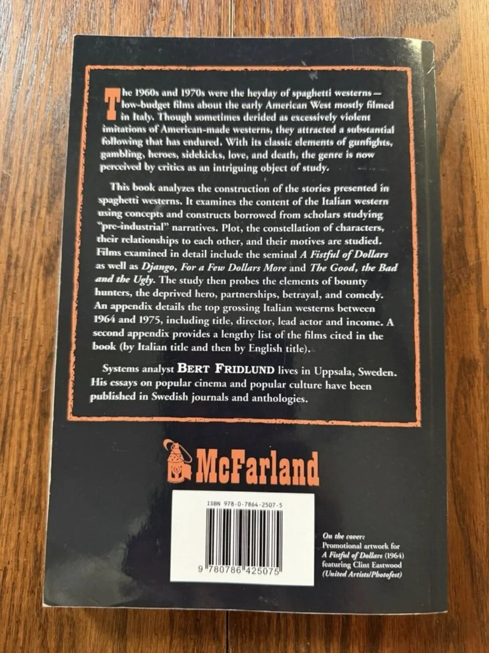 The Spaghetti Western: A Thematic Analysis by Bert Fridlund (English) Paperback